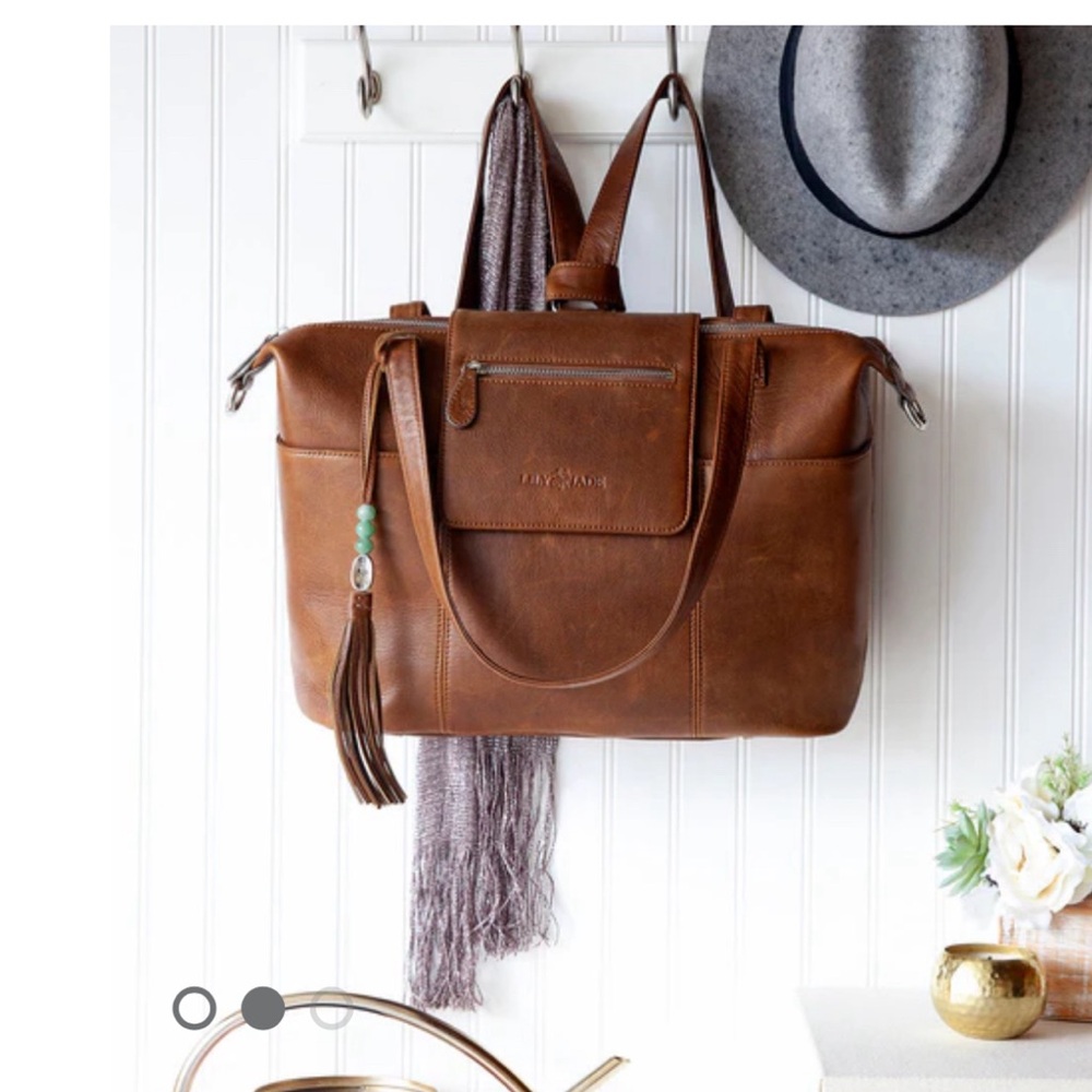 LILY JADE MADELINE buttery soft leather convertible handbag